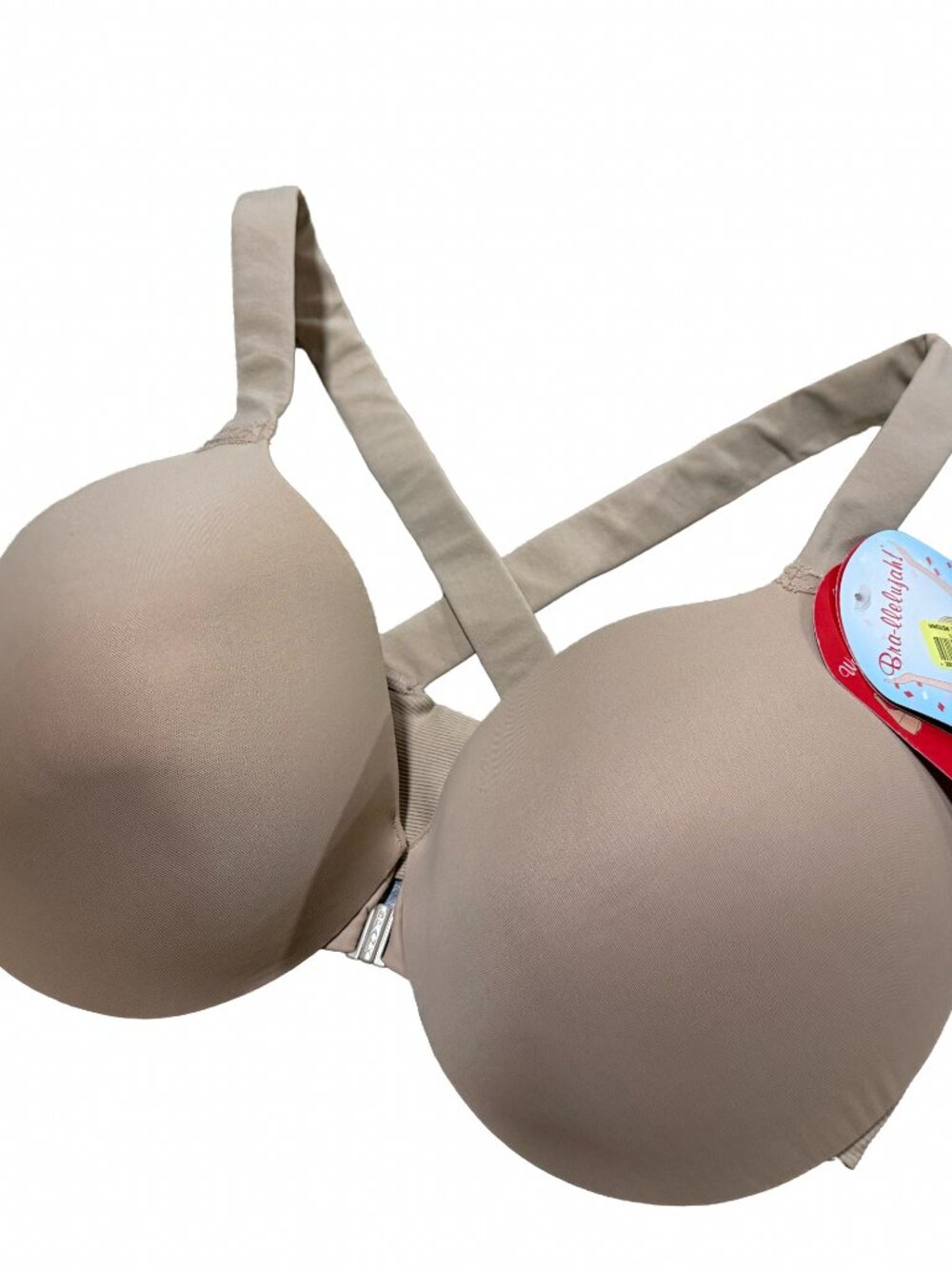 NWT Spanx Brallelujah Racerback Underwire Bra Nude 38DD Front Close 235 MSRP $62